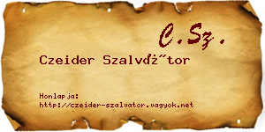 Czeider Szalvátor névjegykártya